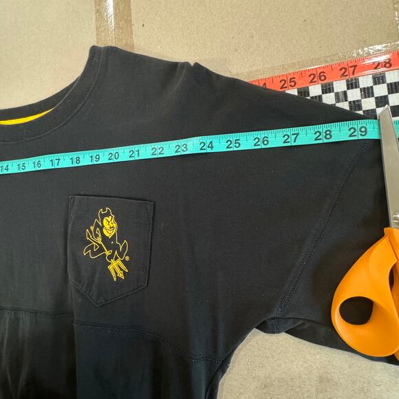 PINK Victorias Secret Arizona State University ASU Sun Devils Gold Sequin Shirt - Picture 9 of 12